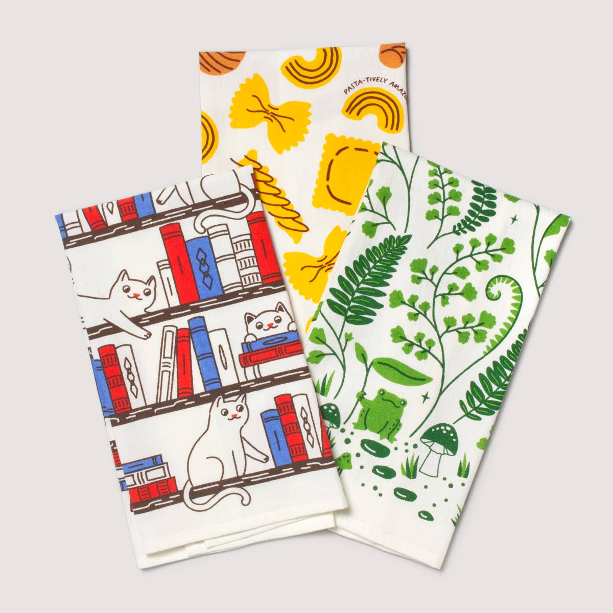 Fern Frog Tea Towel