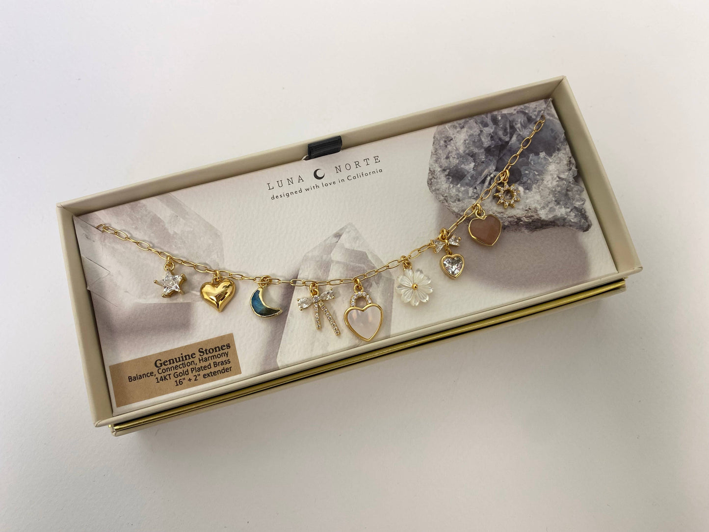 Celestial Petals Charm Necklace