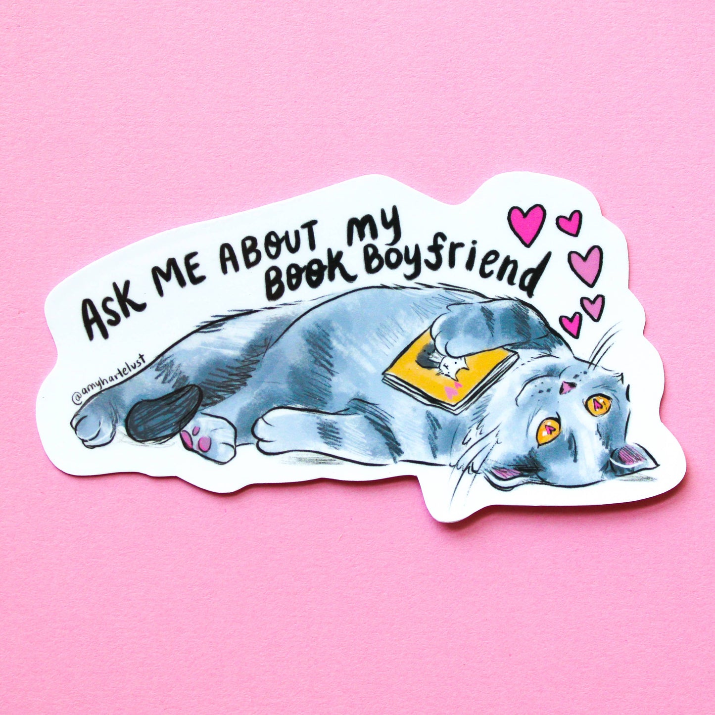 Book Boyfriend Vinyl Sticker