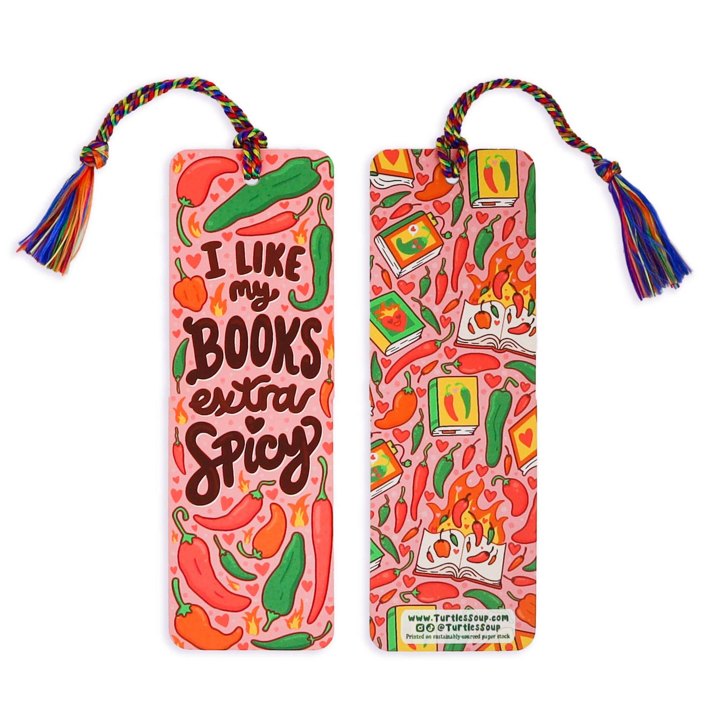 I Like My Books Spicy Reader Gift Bookmark with Tassel