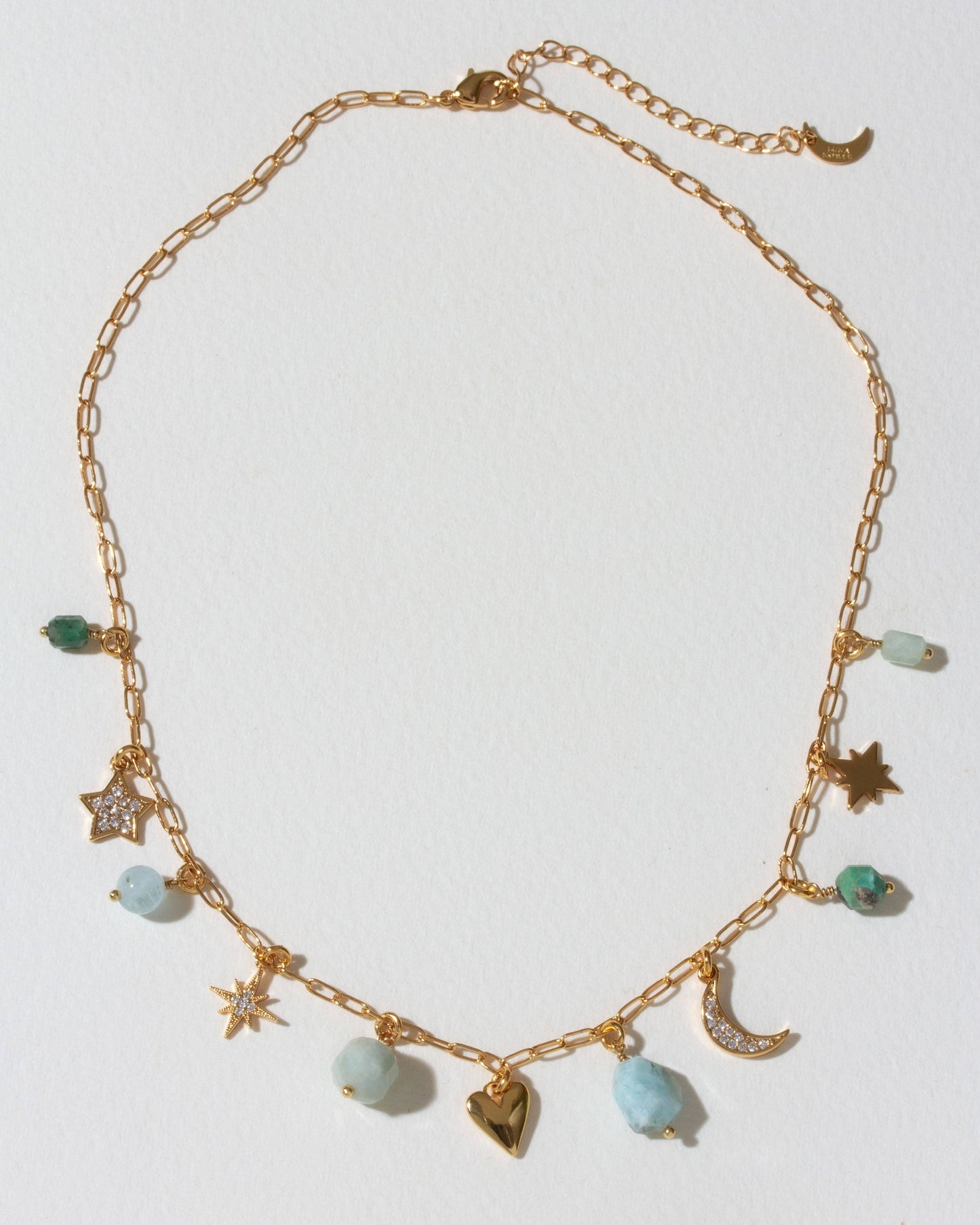 Blue Skies Gemstone Charm Necklace