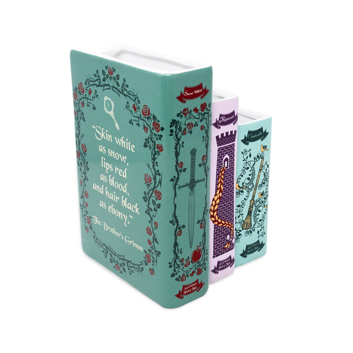 Triple Book Vase, Grimm's Fairy Tales