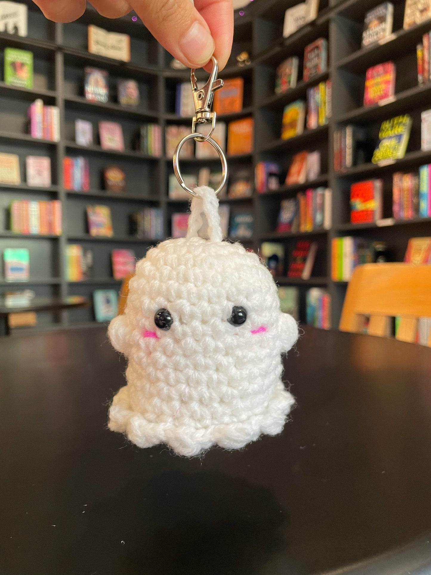 Crochet Ghost Keychain