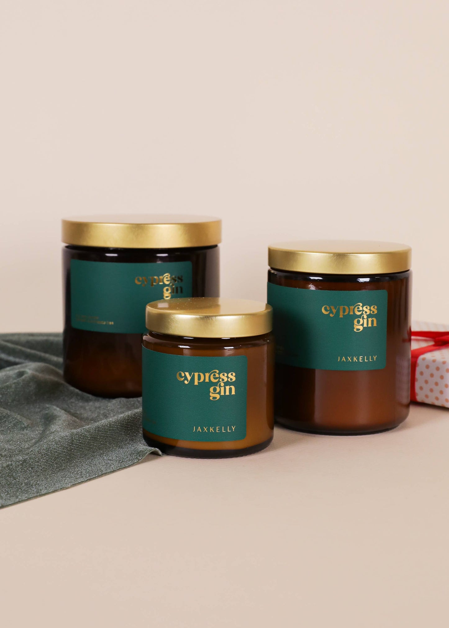4 oz - Cypress Gin Holiday Candles - Amber