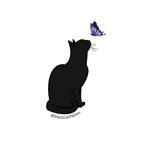 "Black Cats & Butterflies" Die Cut Sticker