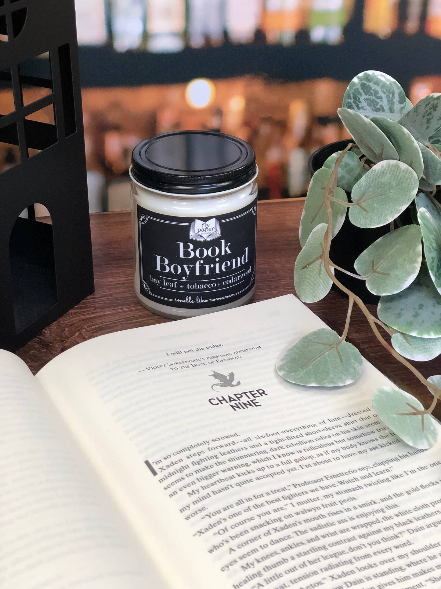 Book Boyfriend 9oz Candle Bay Leaf + Cedarwood + Tobacco