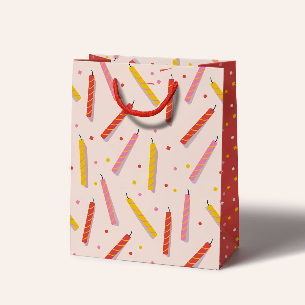 Birthday Candles Pink Gift Bag