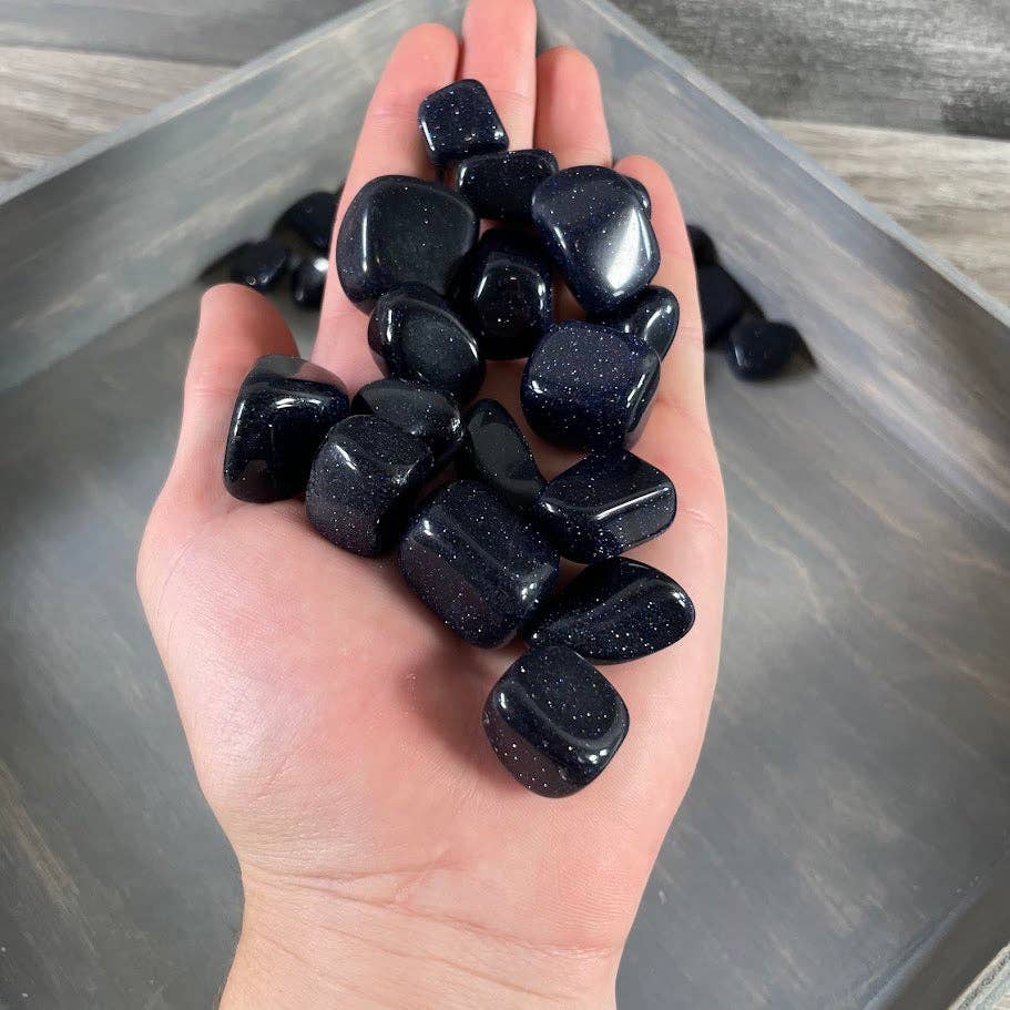 Tumbled Blue Goldstone