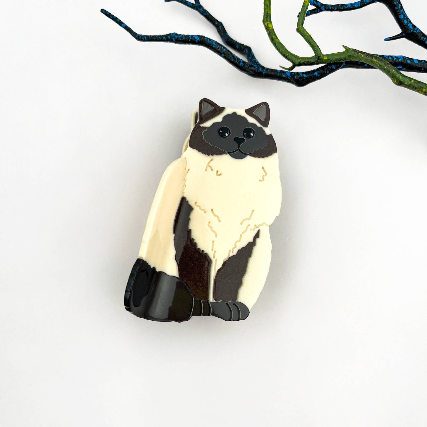 Creative Black Cat Acetate Animal Hair Claw Clip