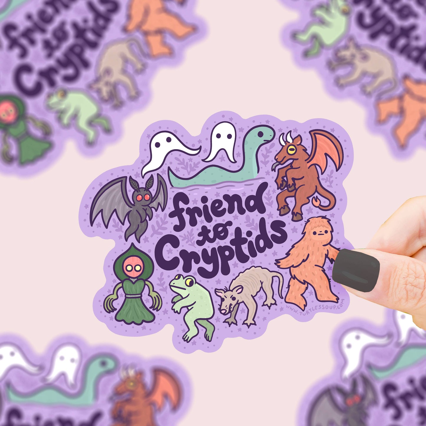 Friend to Cryptids Halloween Vinyl Sticker
