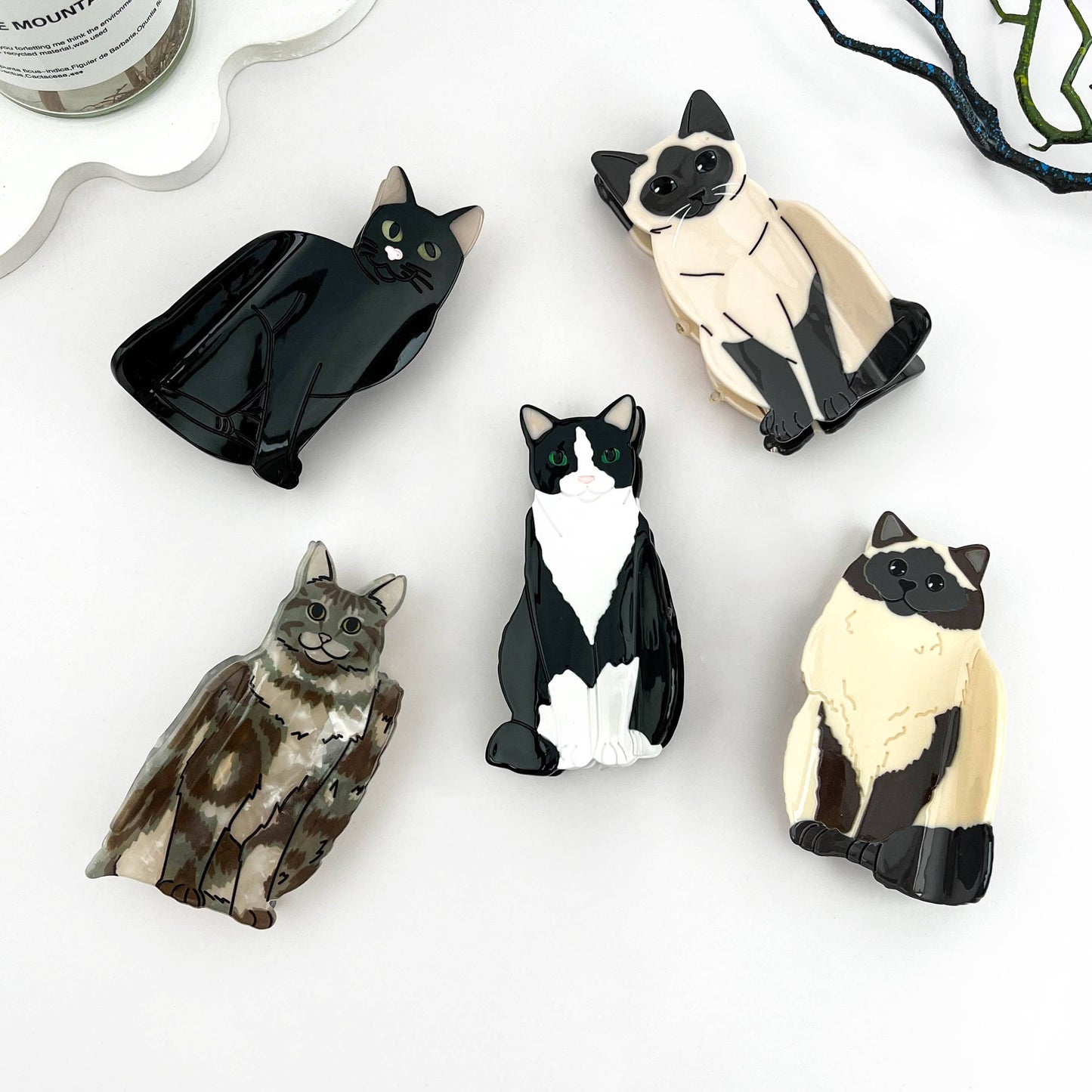 Creative Black Cat Acetate Animal Hair Claw Clip