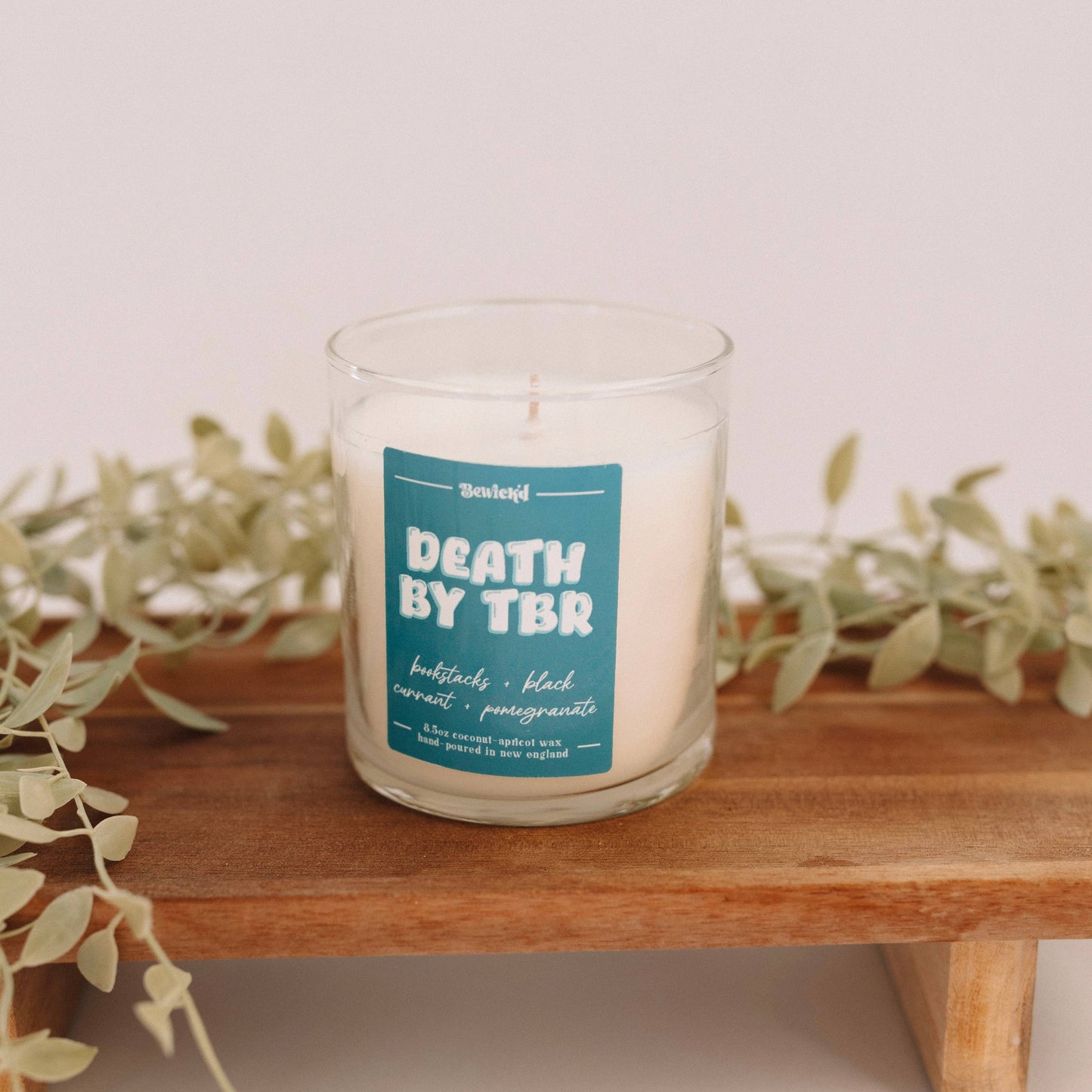 Death by TBR Candle - Book-Inspired Luxury Coconut Apricot Wax