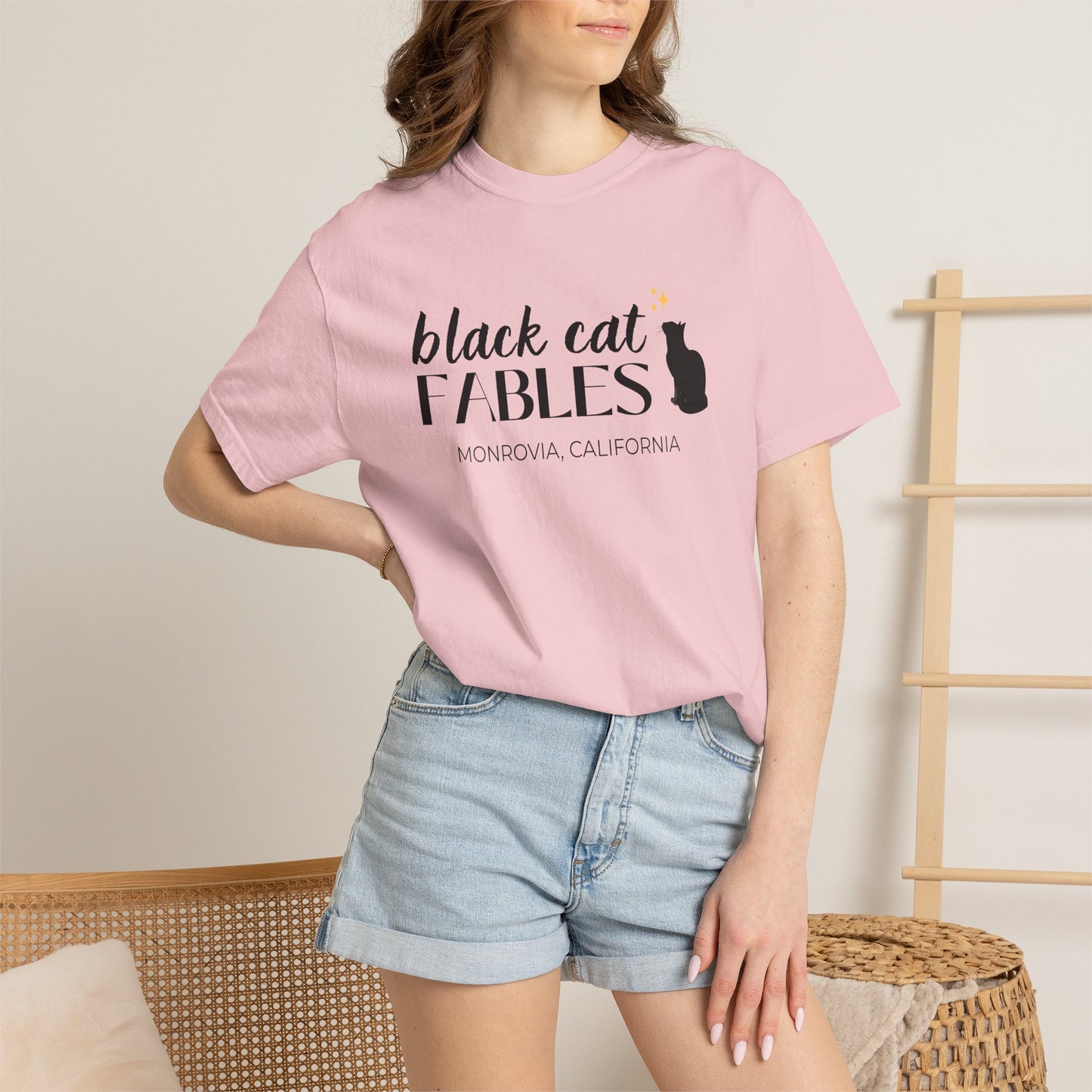 Online Only - Black Cat Fables Unisex Garment-Dyed Tee