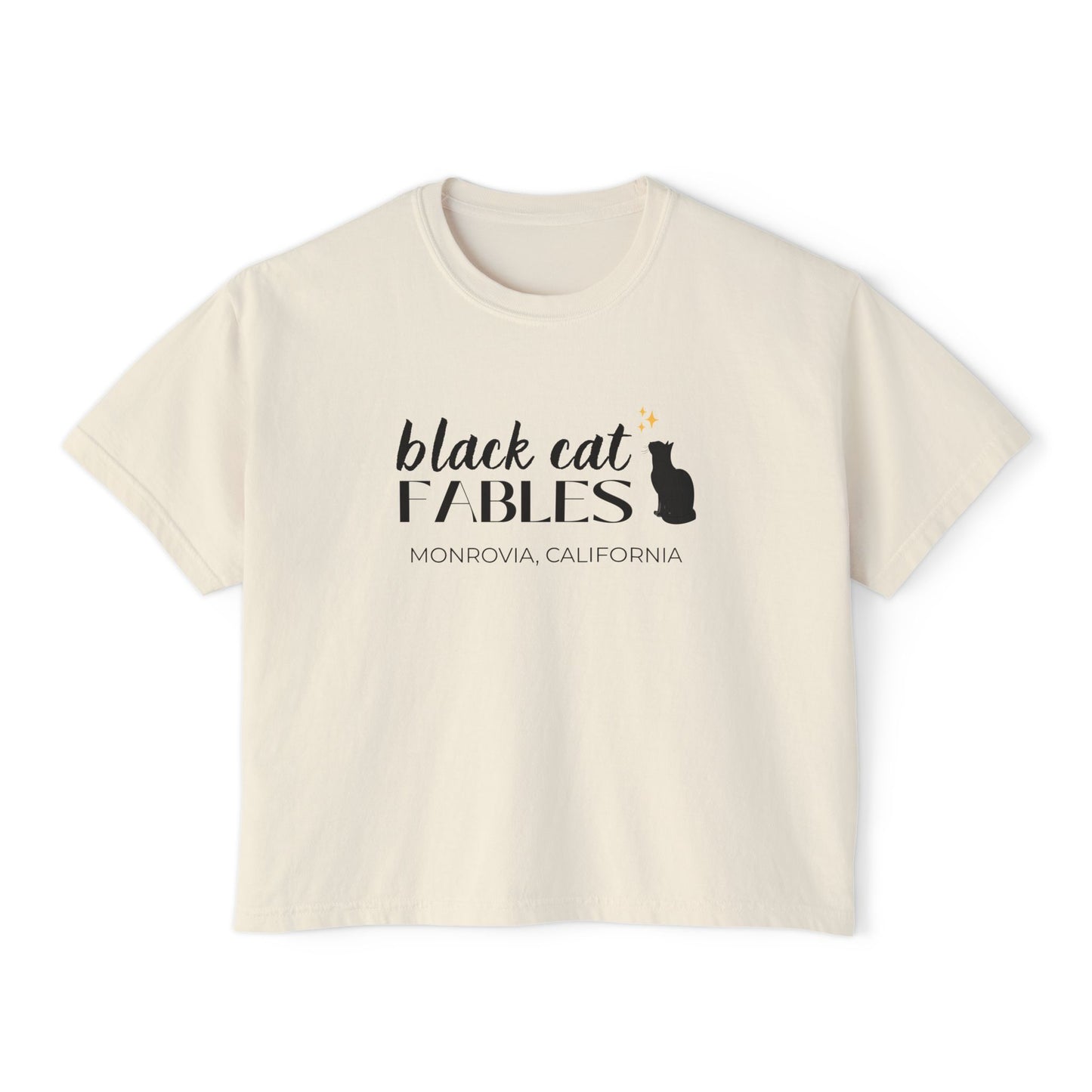 Online Only - Black Cat Fables Women's Boxy Tee