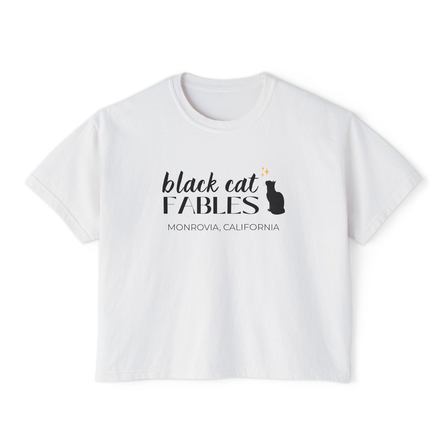 Online Only - Black Cat Fables Women's Boxy Tee