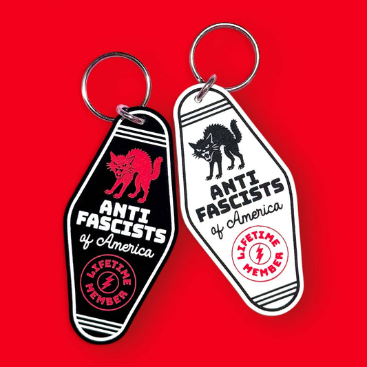 AntiFascists of America - Laser Engraved Keychain