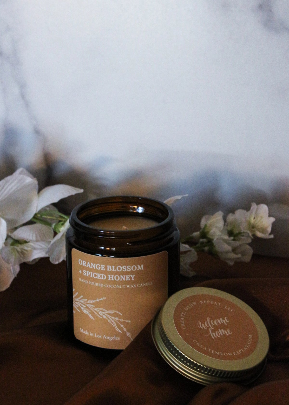 Orange Blossom + Spiced Honey - Coconut Wax Candle