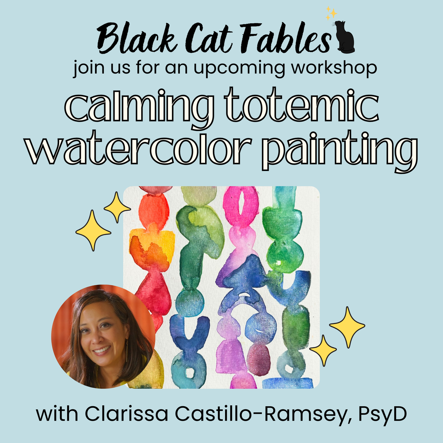 Workshop - 10/05/2025 - Calming Totemic Watercolor Painting