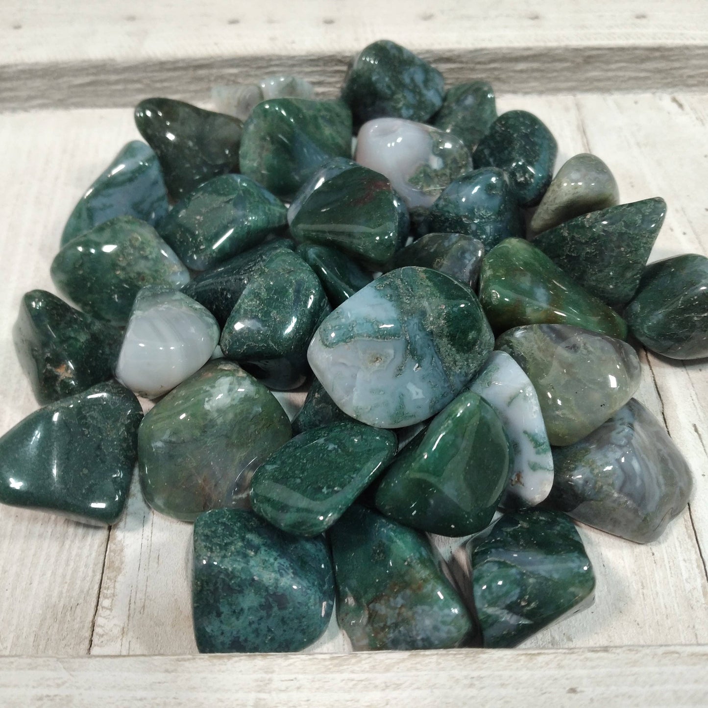 Tumbled Crystal - Moss Agate