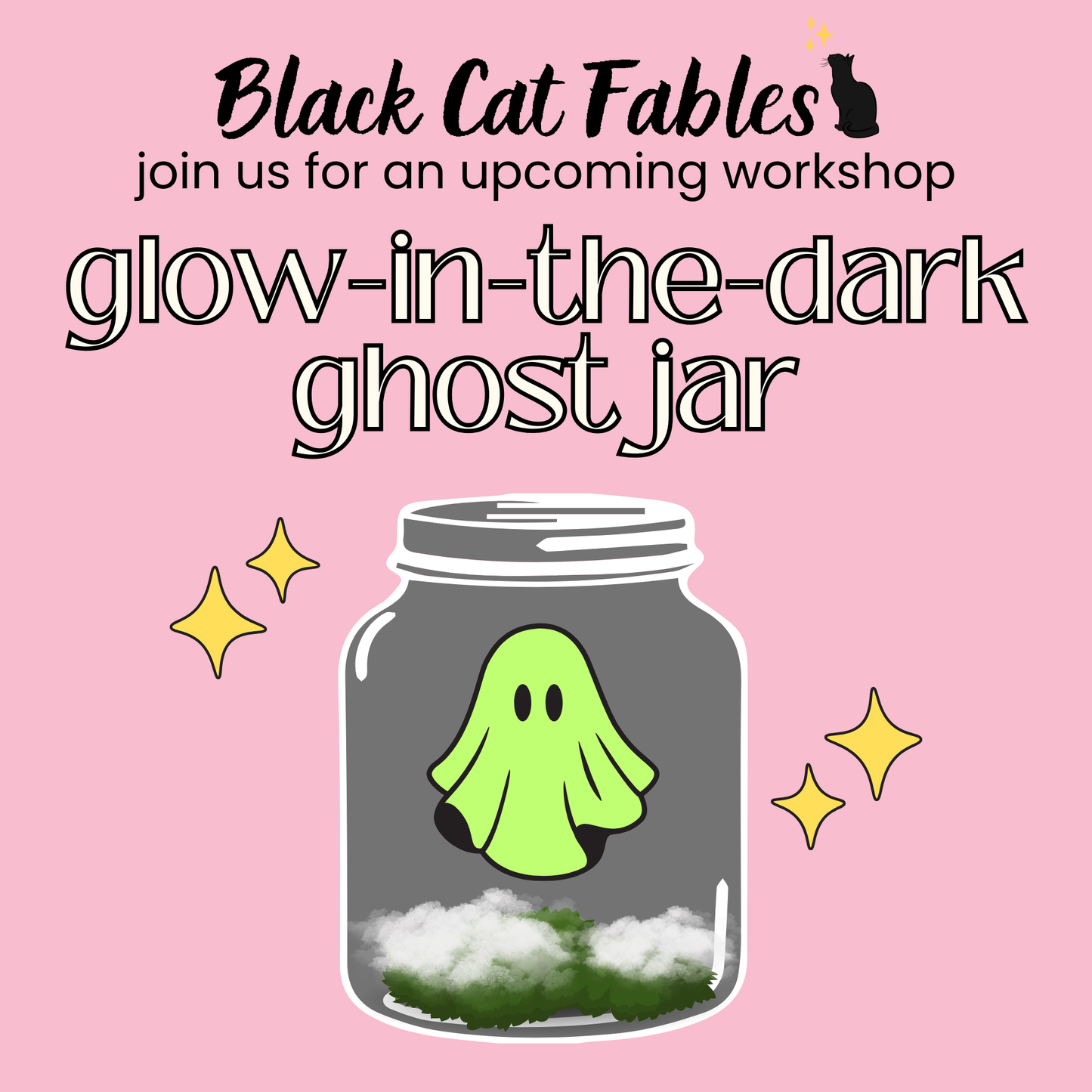 Workshop - 10/12/2025 - Glow-in-the-Dark Ghost Jar