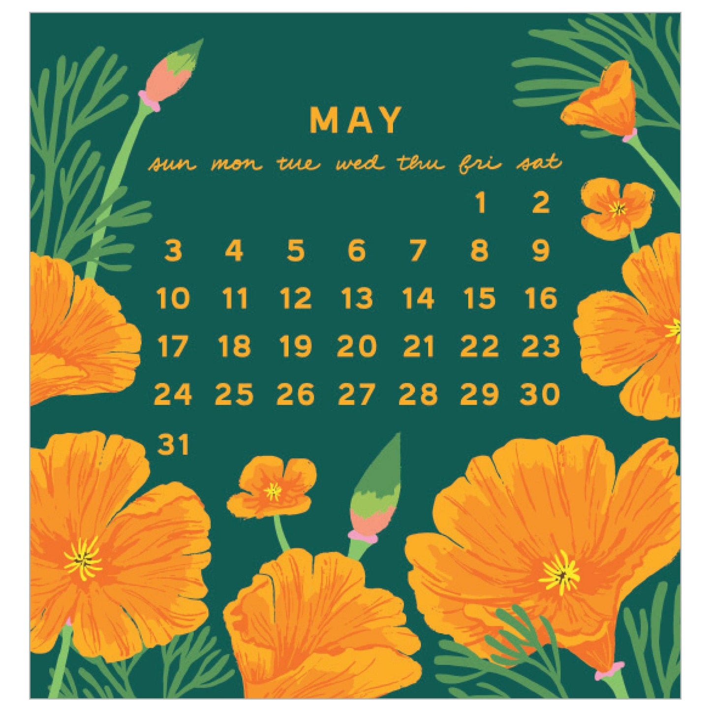 2026 Blossom Mini Calendar