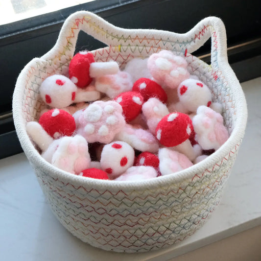 Holiday Pack Handmade Wool Felt Cat Toy