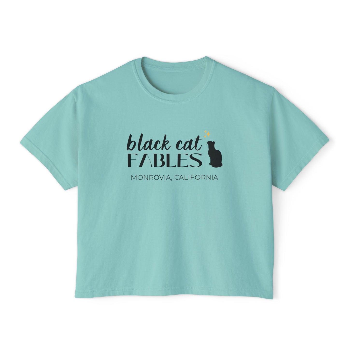 Online Only - Black Cat Fables Women's Boxy Tee