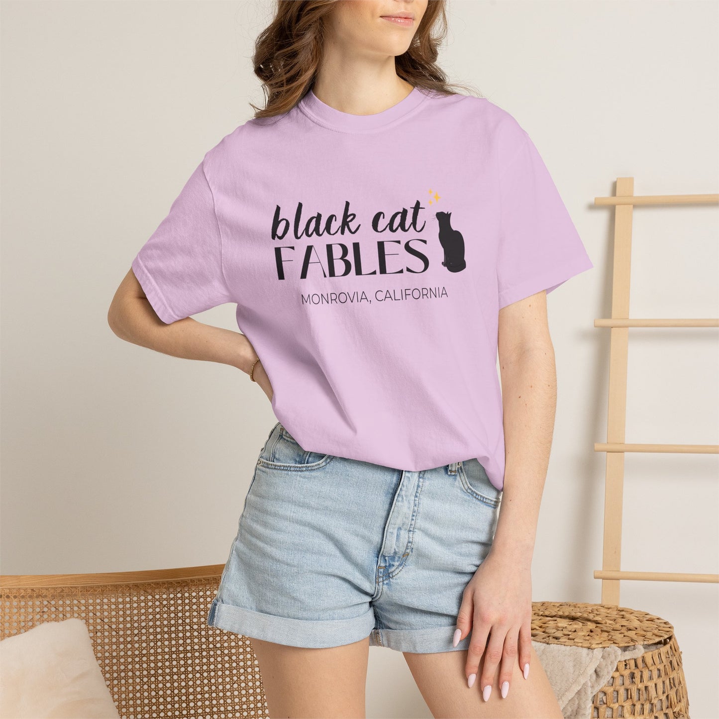 Online Only - Black Cat Fables Unisex Garment-Dyed Tee