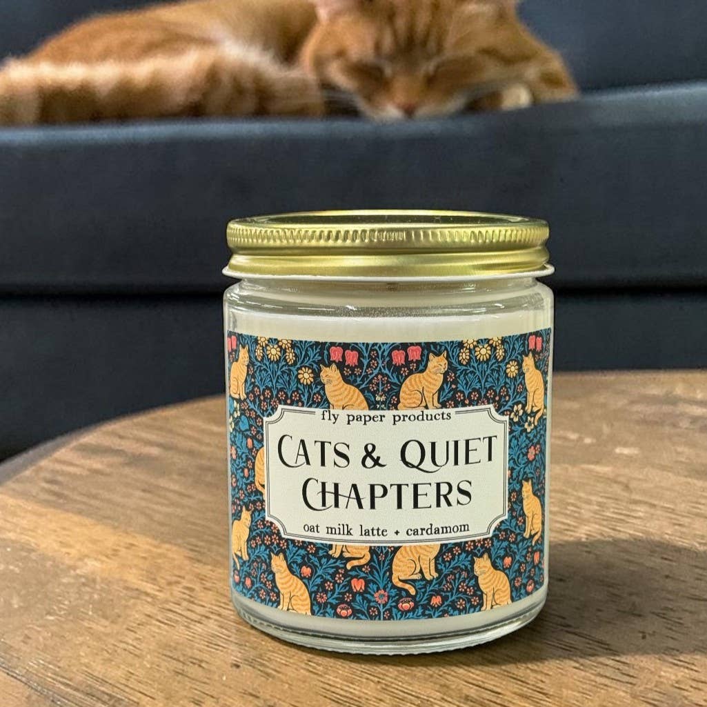 Cats and Quiet Chapters 9oz Soy Candle Oat Milk Latte