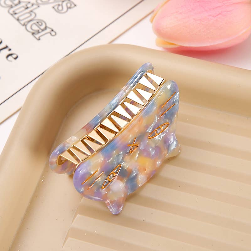Cute Cat Head Metal Hair Claw Clip, Acetate Claw Clip