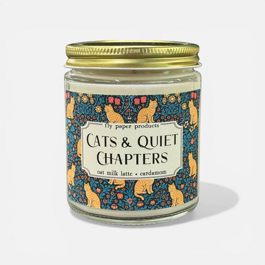Cats and Quiet Chapters 9oz Soy Candle Oat Milk Latte