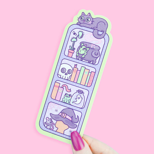 Witchy Bookshelf, Halloween, Cute, Bookmark with Tassel