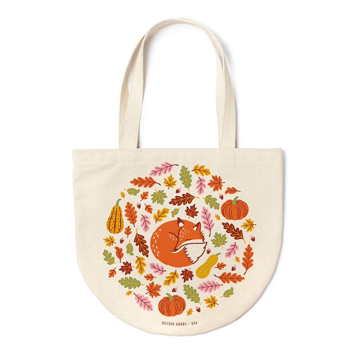 Fall Fox Round Tote