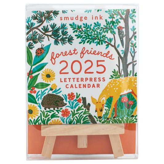 2025 Forest Friends Letterpress Desk Calendar