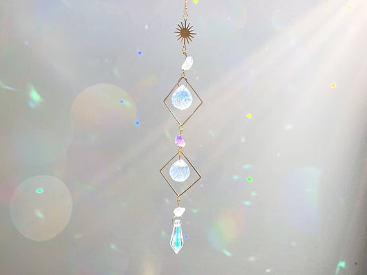 Amethyst Sun Crystal Suncatcher Rainbow Prism