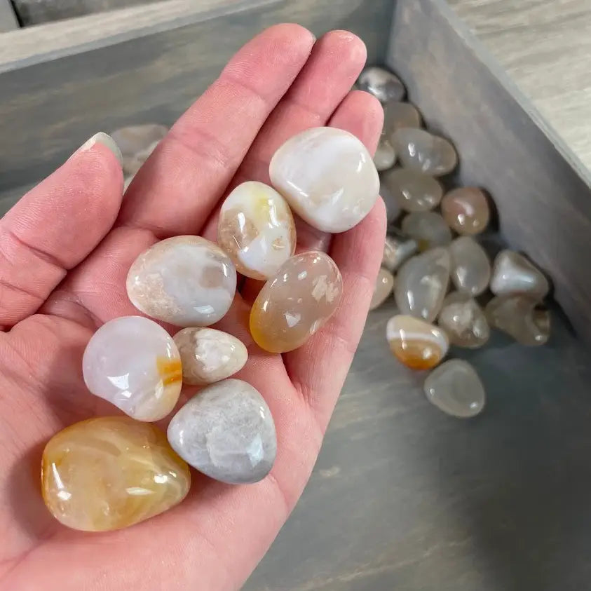 Tumbled Crystal - Flower Agate