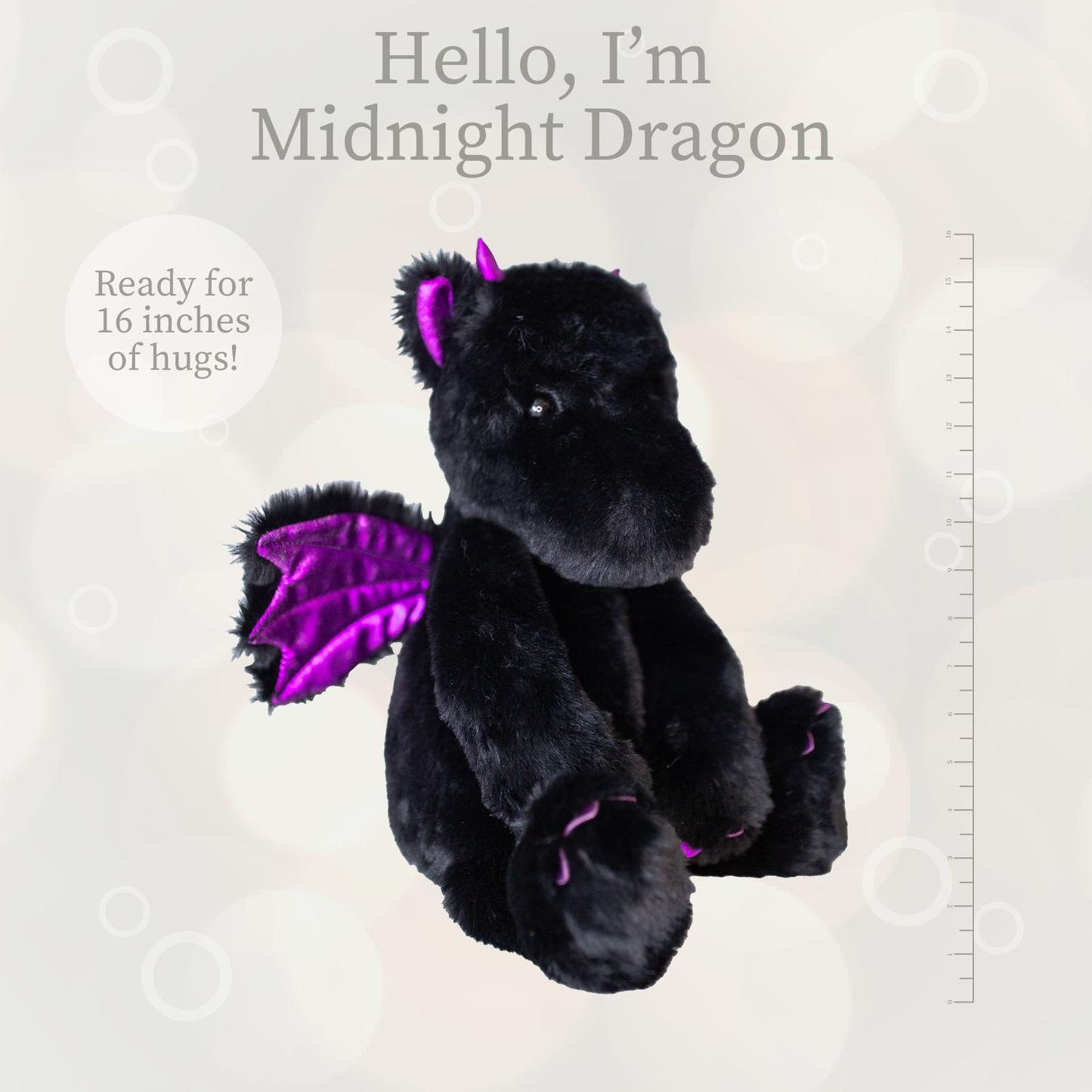 World's Softest Lushee 16 inch - Midnight Dragon