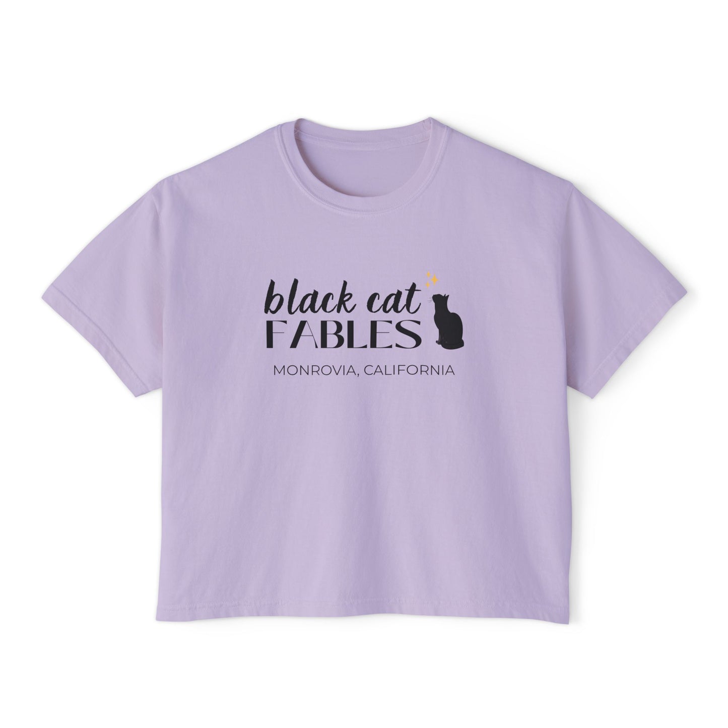 Online Only - Black Cat Fables Women's Boxy Tee