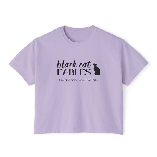 Online Only - Black Cat Fables Women's Boxy Tee