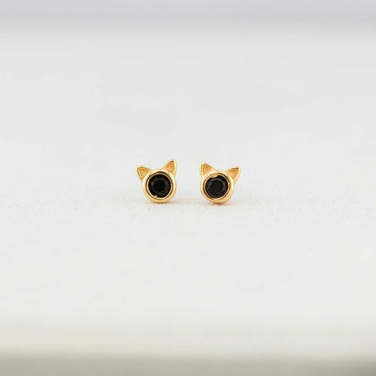 Midnight Whiskers Cat Stud Earring