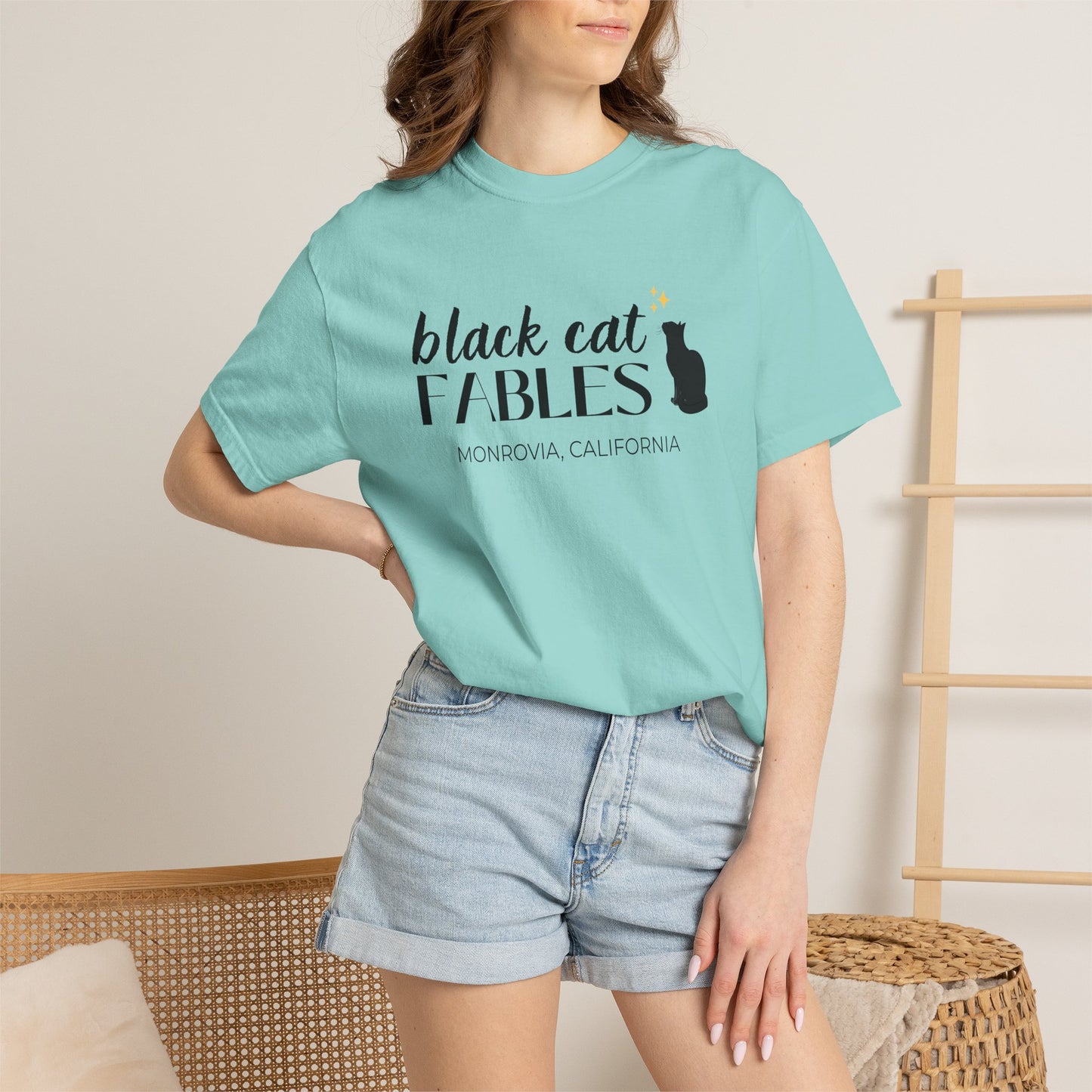 Online Only - Black Cat Fables Unisex Garment-Dyed Tee
