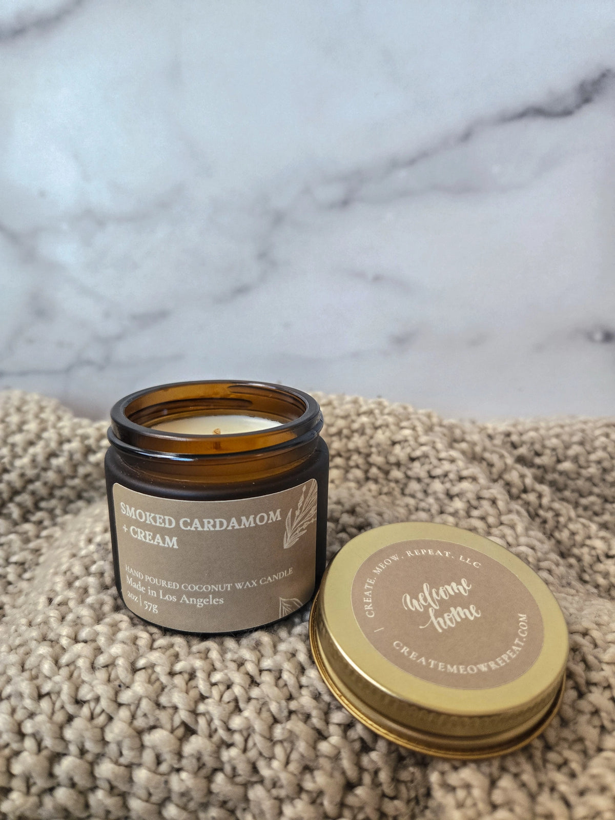 Smoked Cardamom + Cream – Coconut Wax Candle