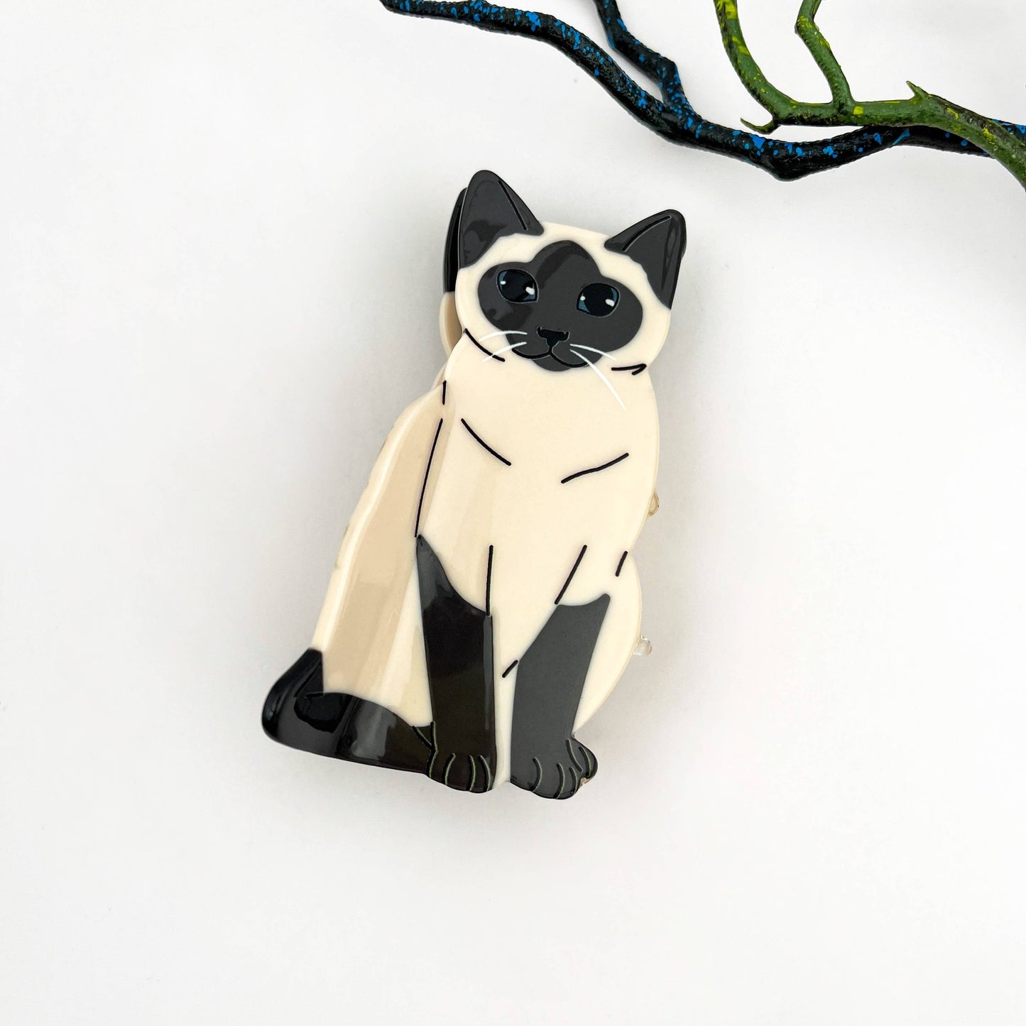 Creative Black Cat Acetate Animal Hair Claw Clip