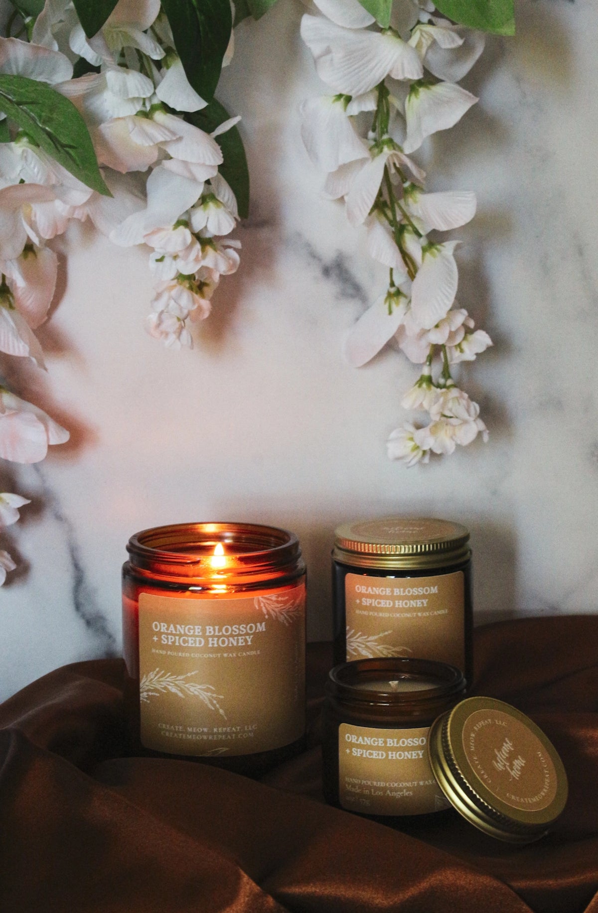 Orange Blossom + Spiced Honey - Coconut Wax Candle