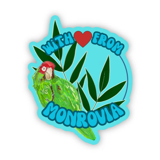 Monrovia Green Parrot Sticker