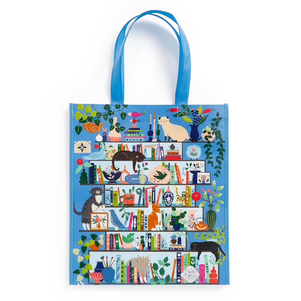 Galison Purrfect Nook Reusable Shopping Bag - Environmentally Friendly Lightweight Reusable Shopping And Grocery Bag cover image