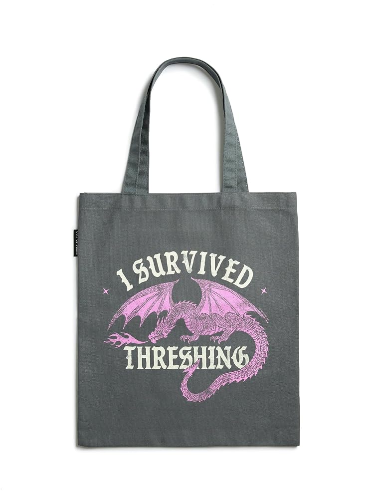 Fourth Wing I Survived Threshing Pink Dragon Tote Bag cover image