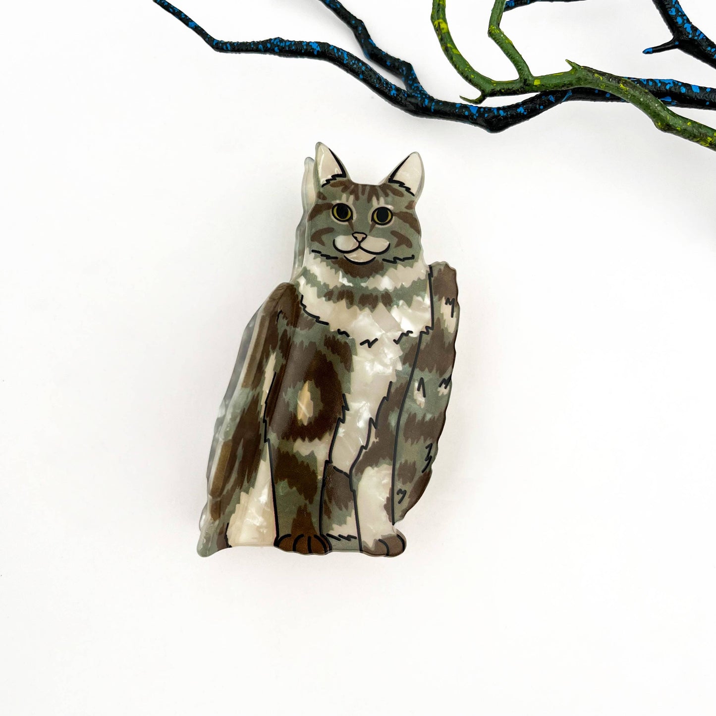 Creative Black Cat Acetate Animal Hair Claw Clip