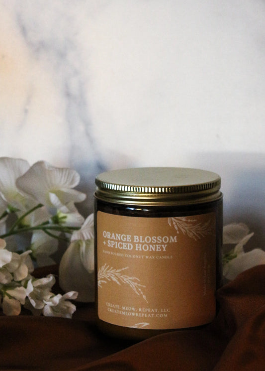 Orange Blossom + Spiced Honey - Coconut Wax Candle