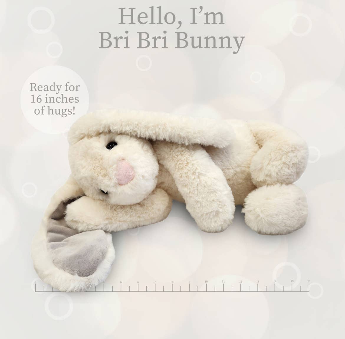 World's Softest Lushee 16 inch BriBri Cream Bunny Plush Toy